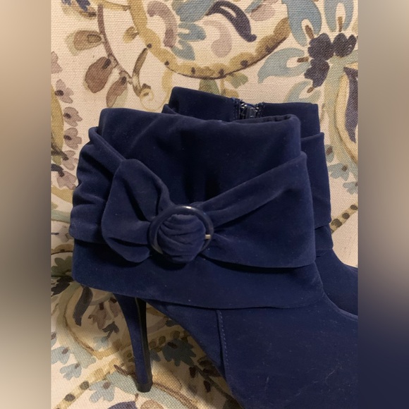 Charlotte Russe Deep Blue Ankle Booties - Picture 2 of 6